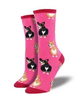 Socksmith Designs Corgi Butt -Skechers Store 24660 PINK l