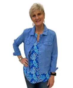 Lulu B Linen Jacket -Skechers Store 25858 BPW l