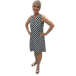 Lulu B V- Neck Cut Swing Dress -Skechers Store 26207 RBLW l