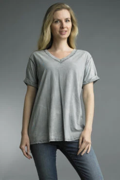 Classic V- Neck Tee -Skechers Store 27348 SILVER l