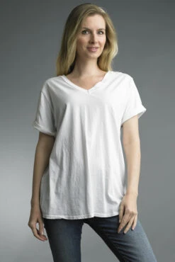 Classic V- Neck Tee -Skechers Store 27348 WHITE l