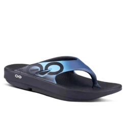 OOfos Unisex Ooriginal Sport Sandal -Skechers Store 27450 BLKAZUL l