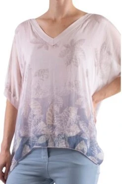 V- Neck Print -Skechers Store 30462 PINK l