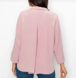 Dolman Sleeve Rounded Hem Top -Skechers Store 30811 BLUSH l