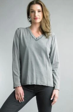 V- Neck Top -Skechers Store 31123 GREY l
