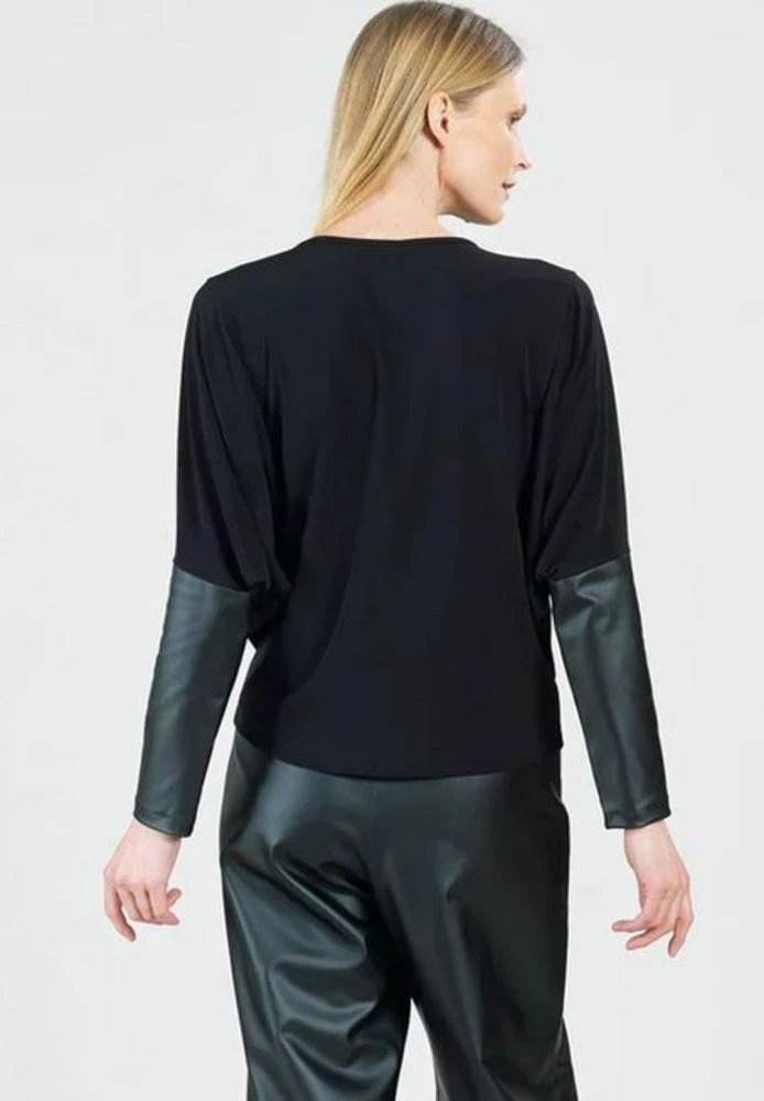 Top With Liquid Leather Cuff 2 Top With Liquid Leather Cuff - Image 2