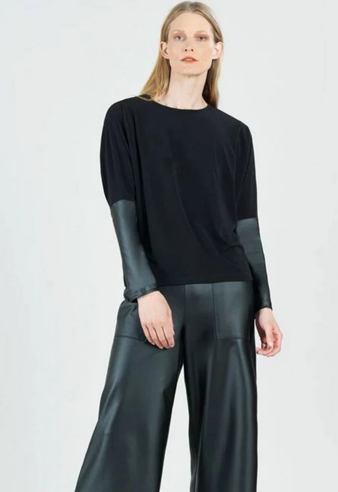 Top With Liquid Leather Cuff 1 Top With Liquid Leather Cuff