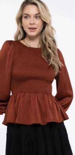 Peplum Top -Skechers Store 31527 TAN l