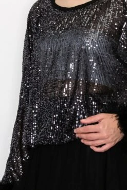 Sequin Feather Top