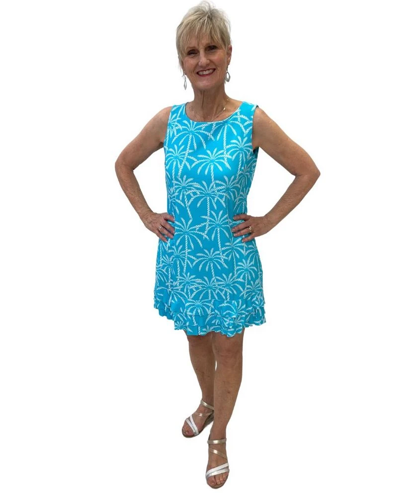 Sleeveless Ruffle Dress Print 4 Sleeveless Ruffle Dress Print - Image 4