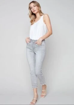 Frayed Hem Pant -Skechers Store 32224 SOFTGREY l