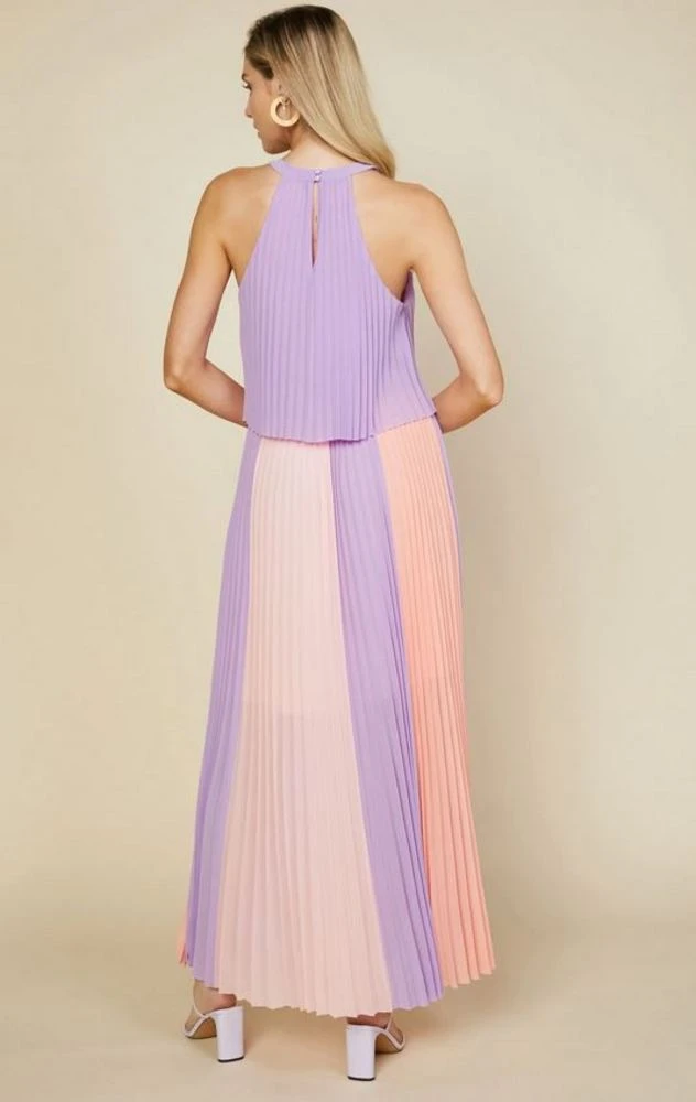 Pleated Halter Maxi Dress 2 Pleated Halter Maxi Dress - Image 2