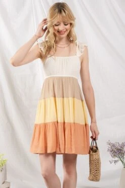 Colorblock Mini Dress