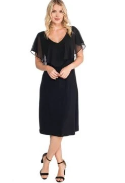 Dress With Ruffle Neckline