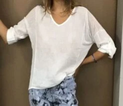 Linen Tee -Skechers Store 32440 WHITE l