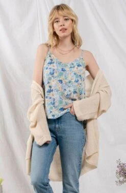 Floral V Neck Cami