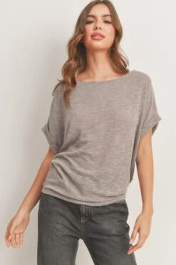 Slub Knit Top -Skechers Store 32700 LVDRGRY l