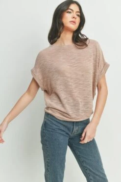 Slub Knit Top -Skechers Store 32700 ROSE l