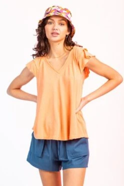 Flounced Sleeve Top -Skechers Store 32711 MANGO l