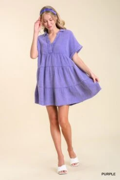 Babydoll Dress -Skechers Store 32797 PURPLE l