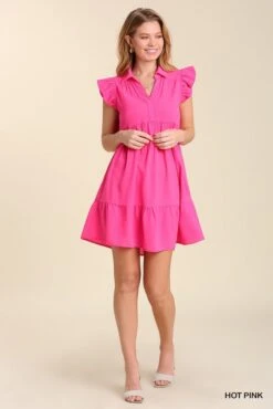 Short Tiered Dress -Skechers Store 32799 HTPINK l