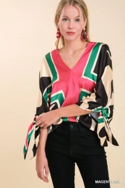 Satin Print Top