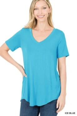 Vneck Top -Skechers Store 32845 ICEBLUE l