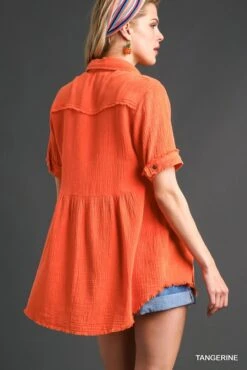 Button Front Top -Skechers Store 32881 TANG l