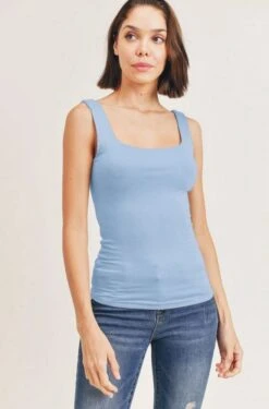 Square Neck Tank -Skechers Store 32985 DPSKYBL l