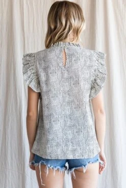 Dot Print Top -Skechers Store 32993 WHITE l