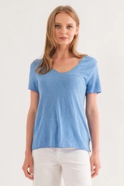 Scoop Neck Tee -Skechers Store 32999 OCNBLUE l